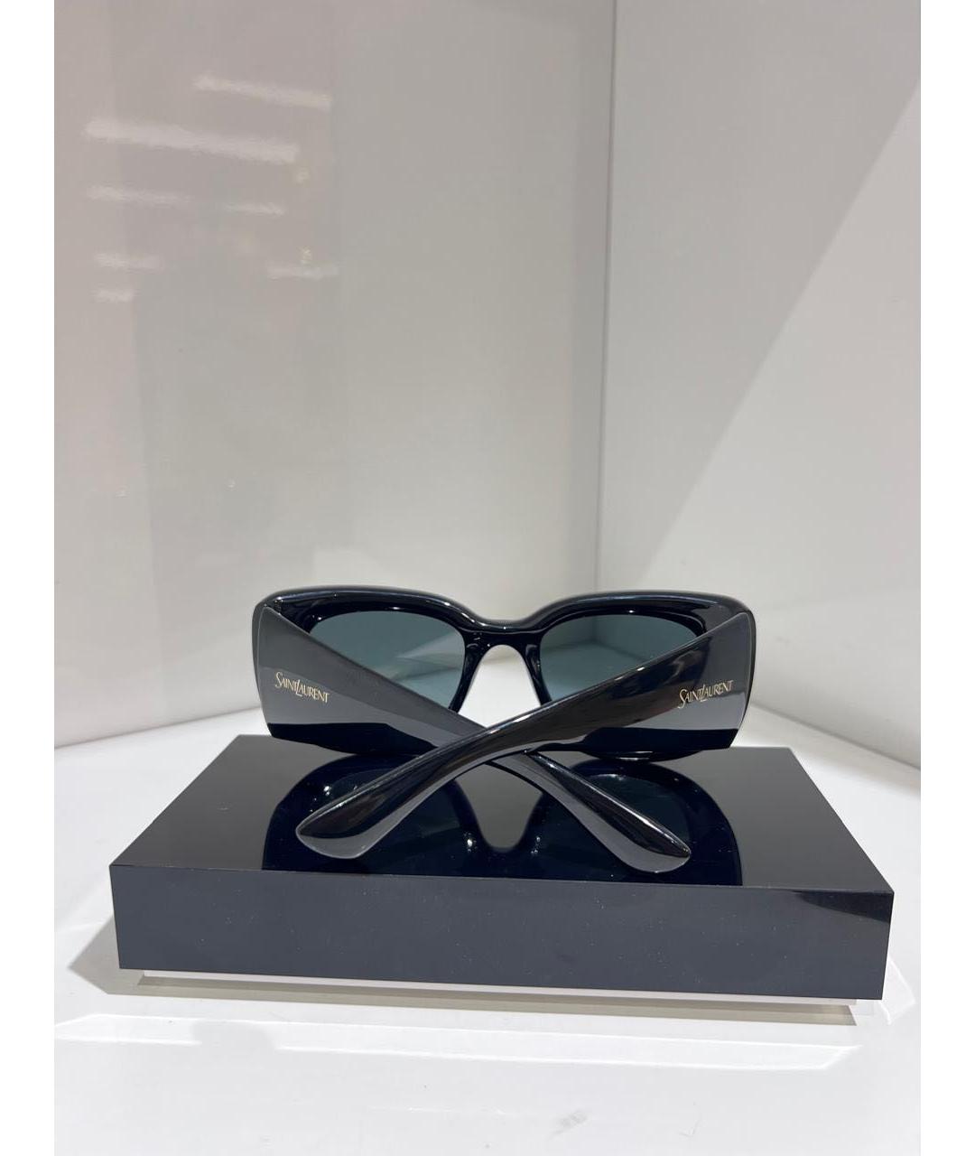 SAINT LAURENT Черные пластиковые солнцезащитные очки, фото 3