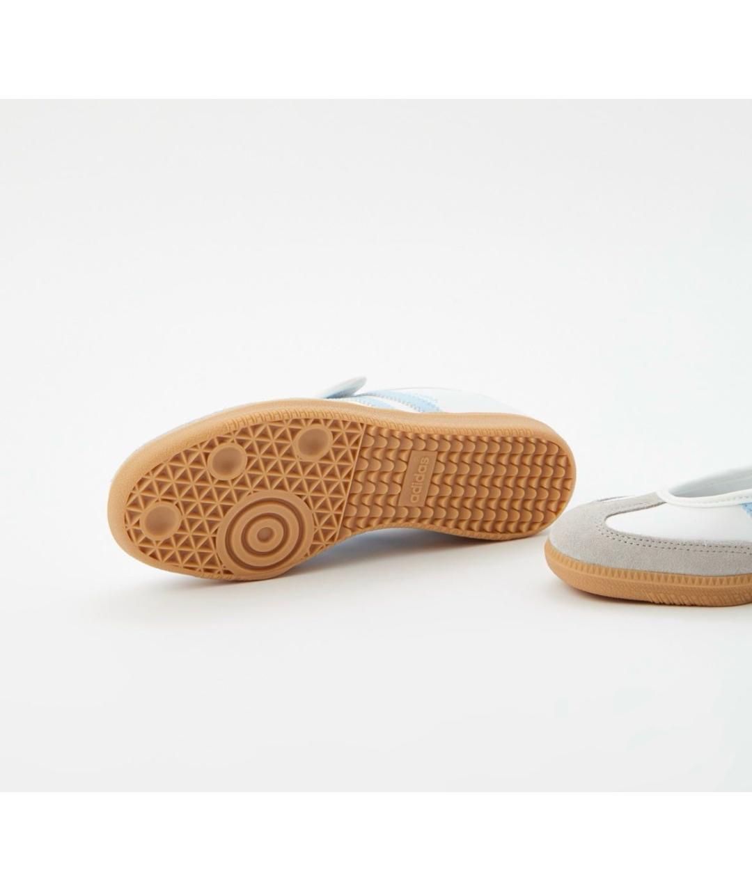 ADIDAS Белые кожаные кроссовки, фото 4