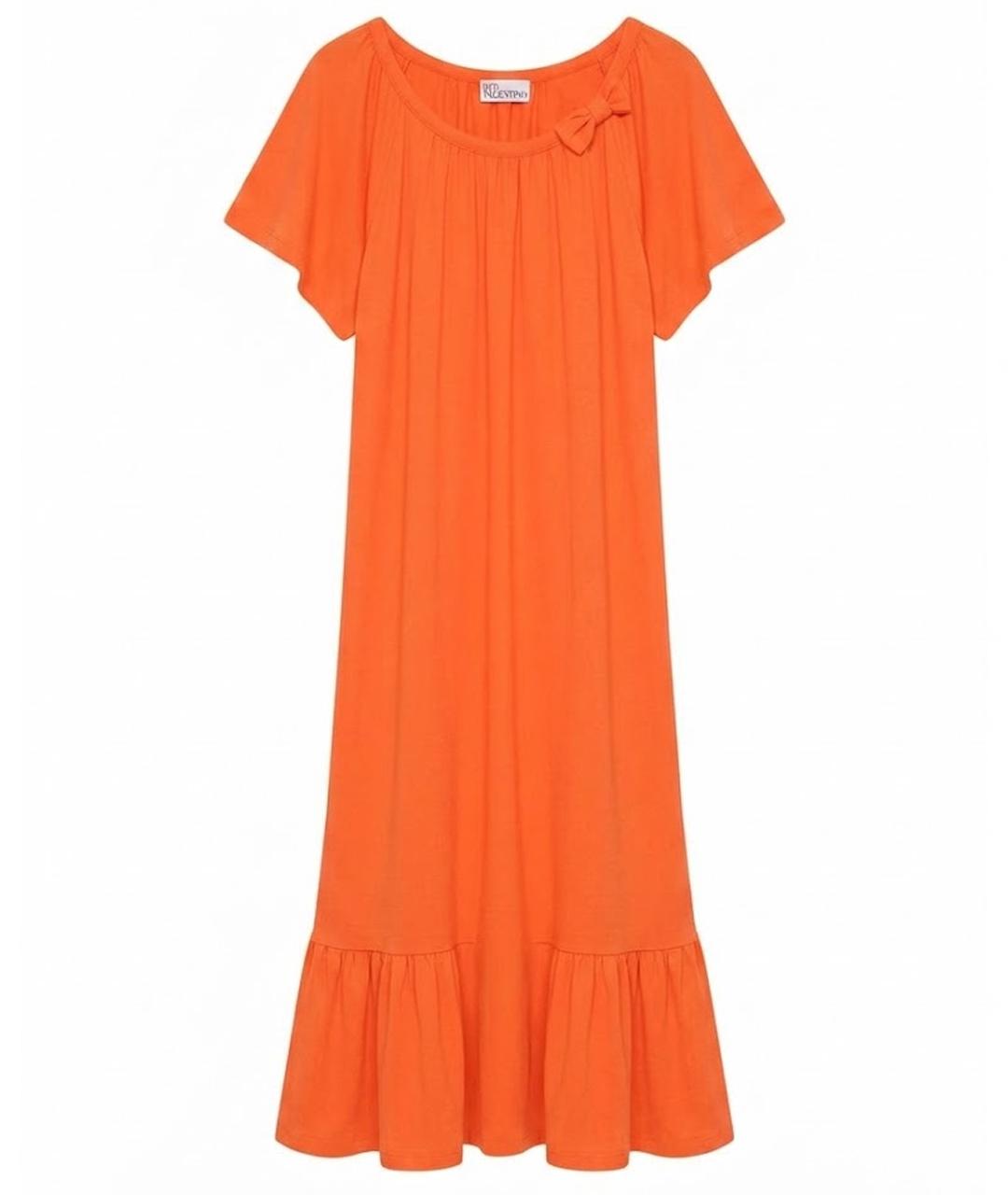 RED VALENTINO Оранжевое вискозное повседневное платье, фото 1