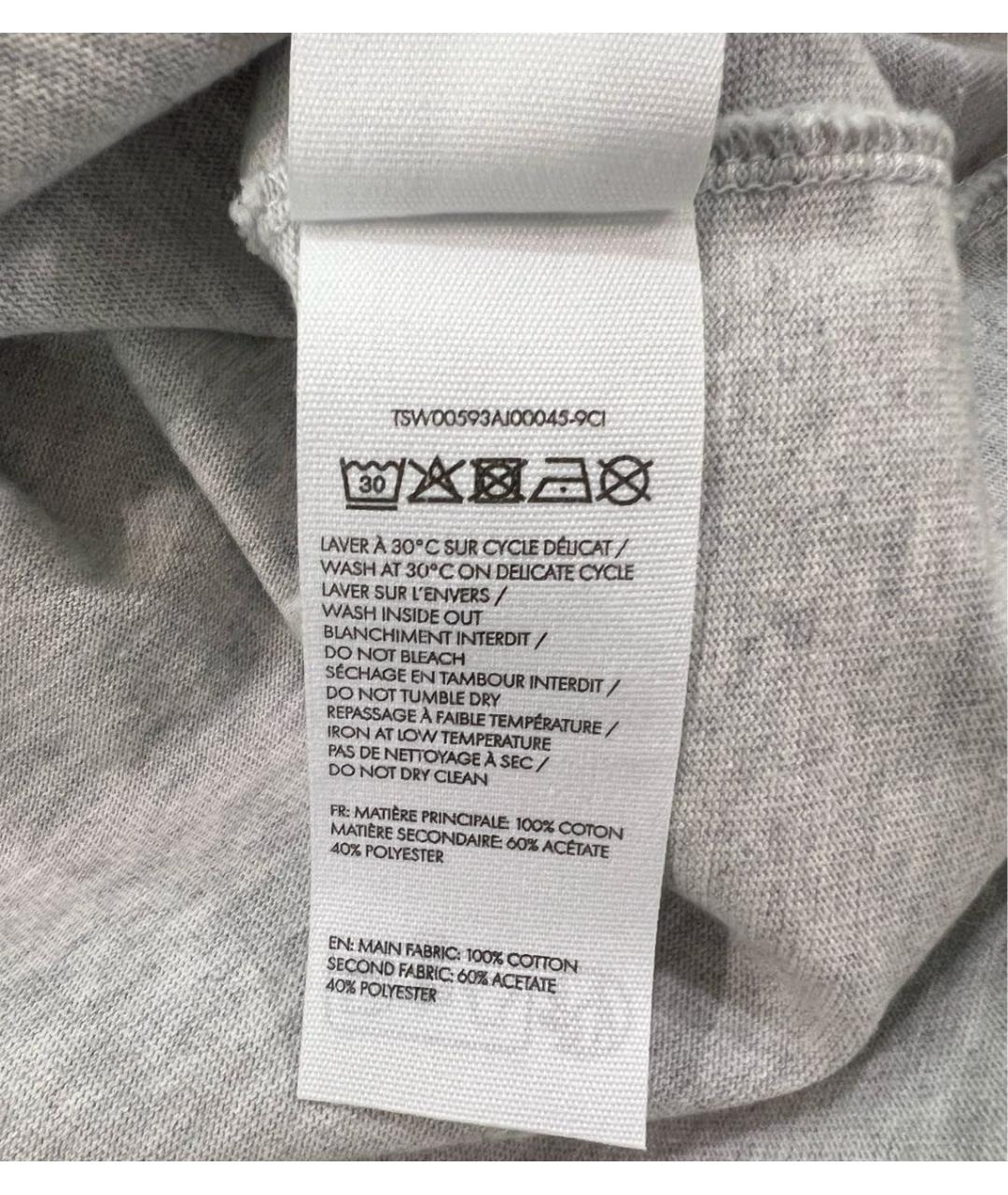 JACQUEMUS Серая хлопковая футболка, фото 6