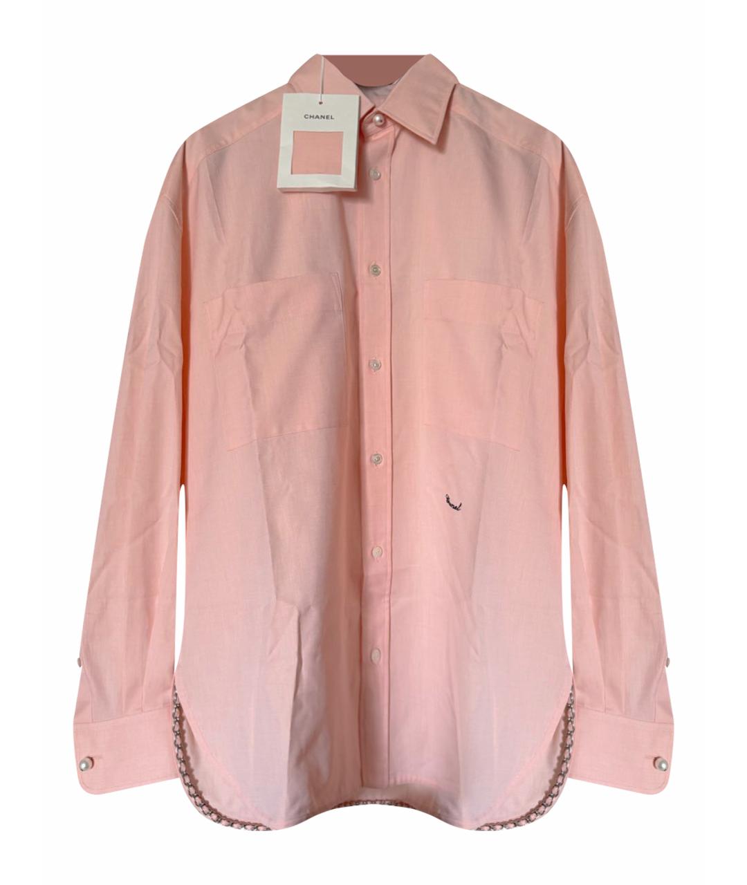 CHANEL Розовая хлопковая рубашка, фото 1