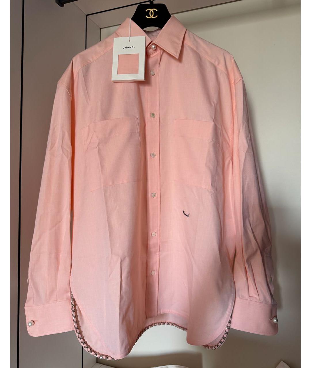 CHANEL Розовая хлопковая рубашка, фото 3