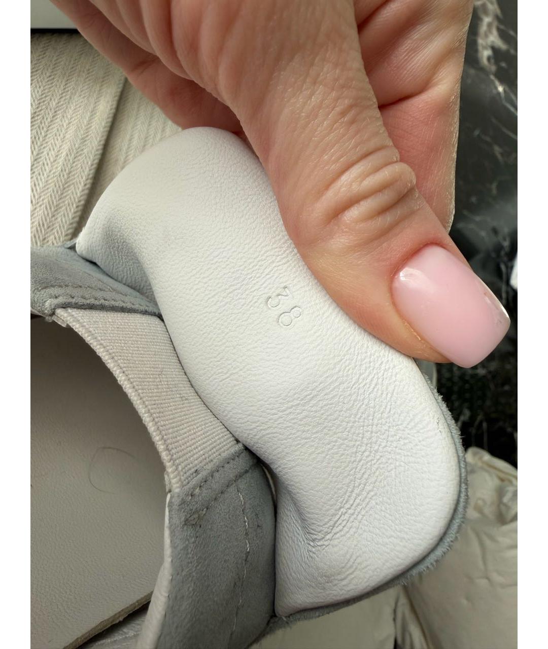 HERMES Серые замшевые лоферы, фото 8