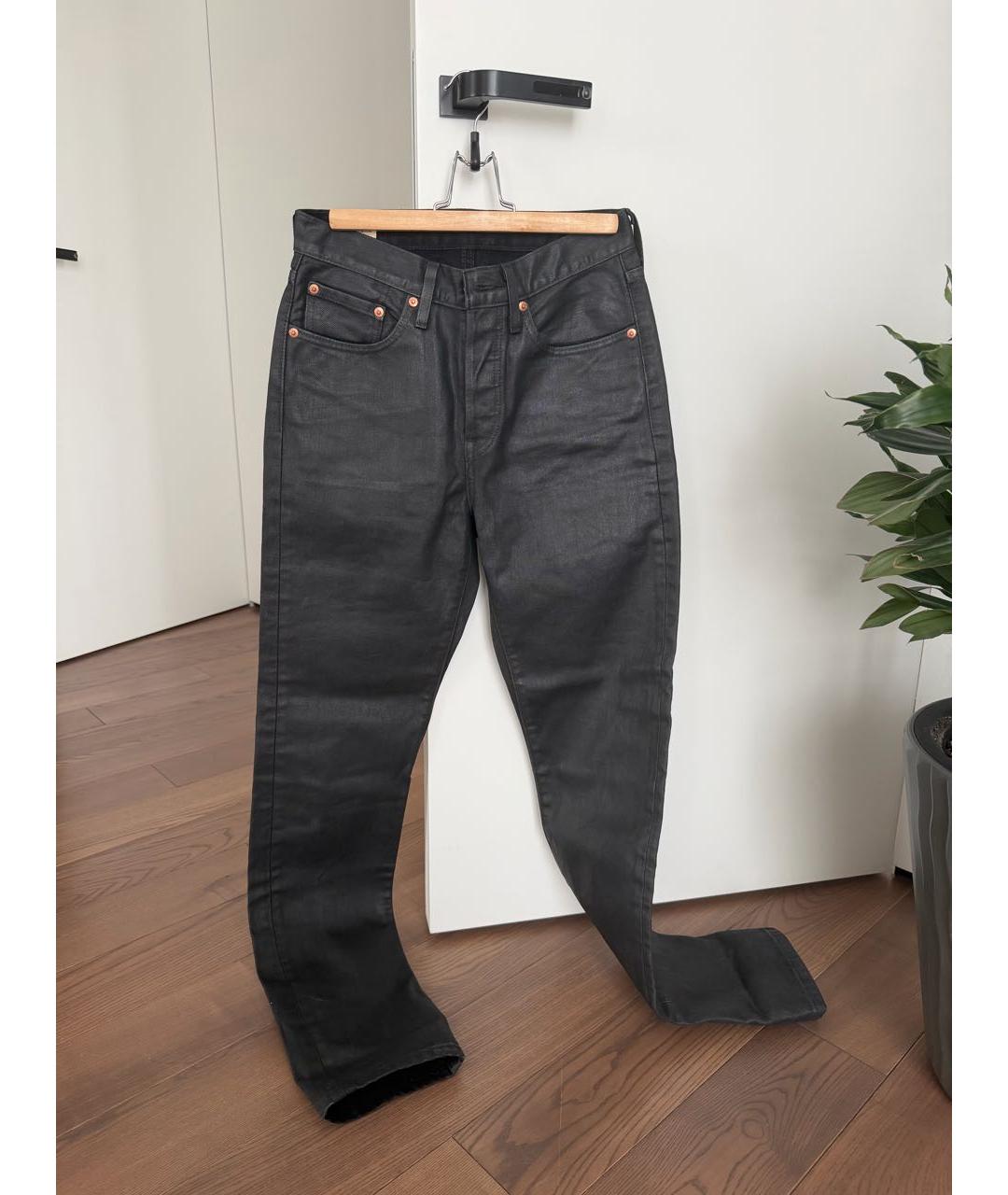 LEVI'S Черные хлопковые прямые джинсы, фото 6