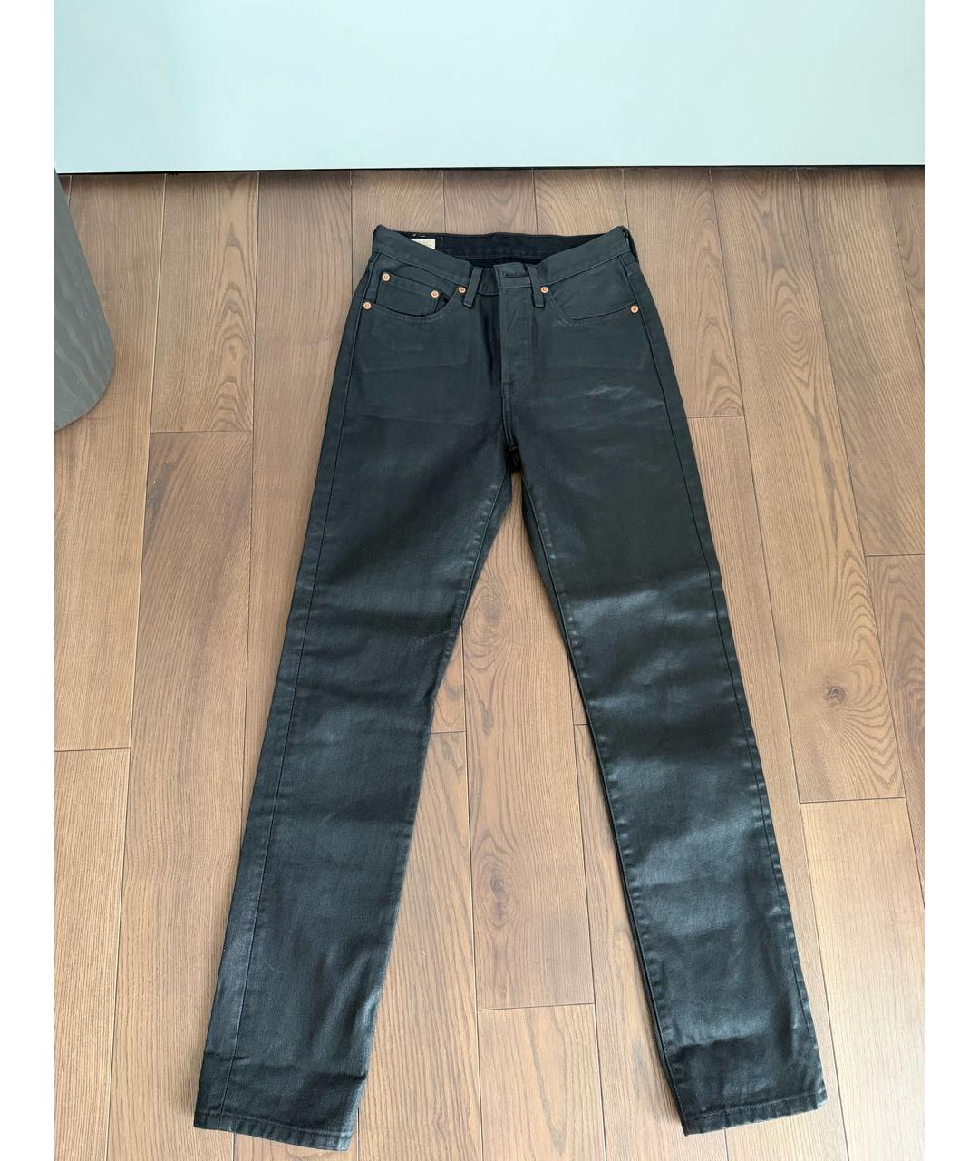 LEVI'S Черные хлопковые прямые джинсы, фото 7