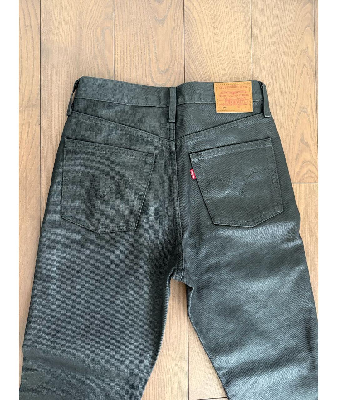 LEVI'S Черные хлопковые прямые джинсы, фото 2