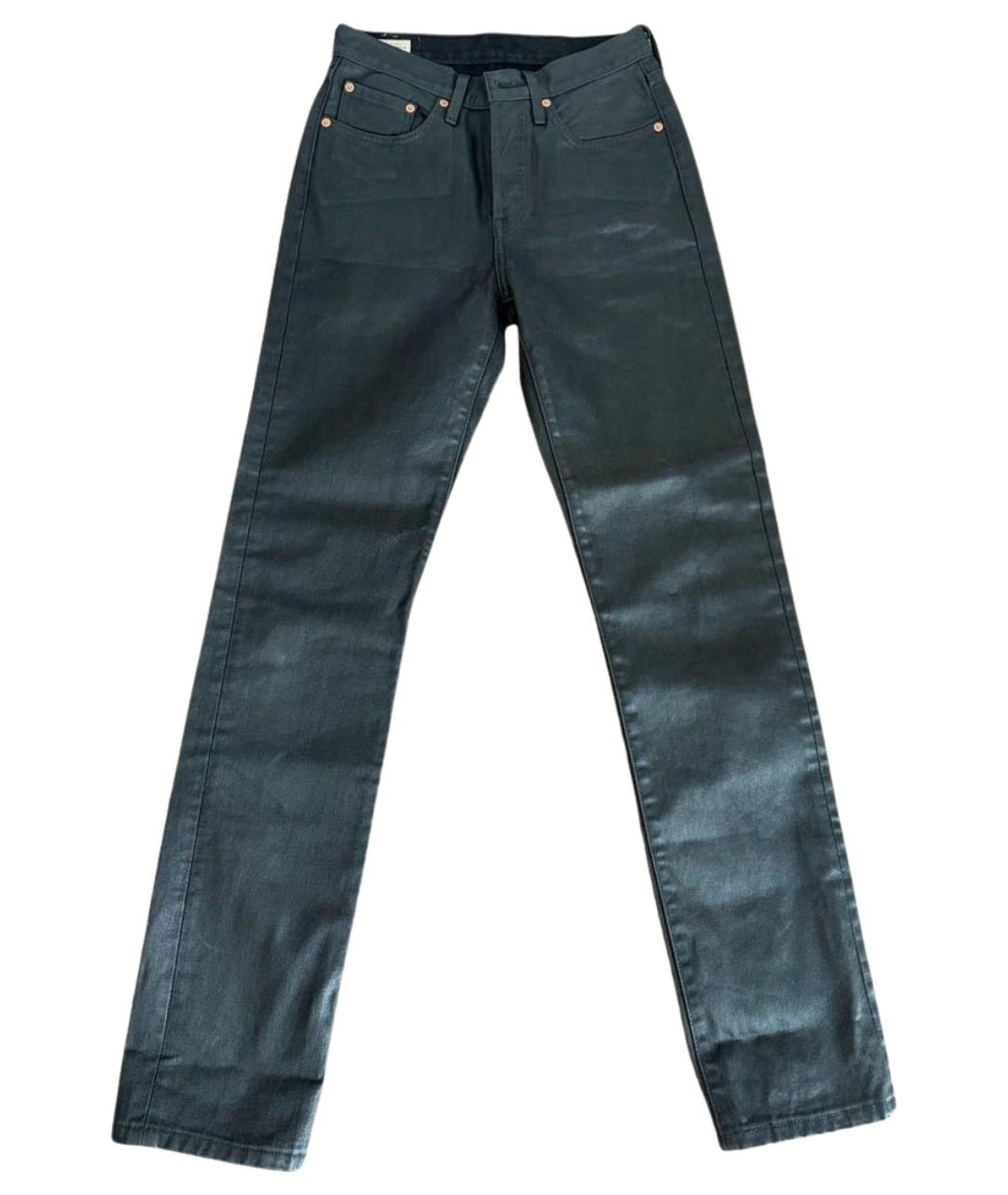 LEVI'S Черные хлопковые прямые джинсы, фото 1