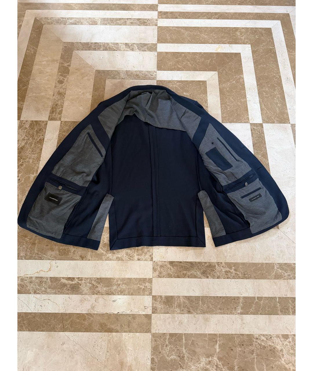 ERMENEGILDO ZEGNA XXX Темно-синий шерстяной пиджак, фото 2