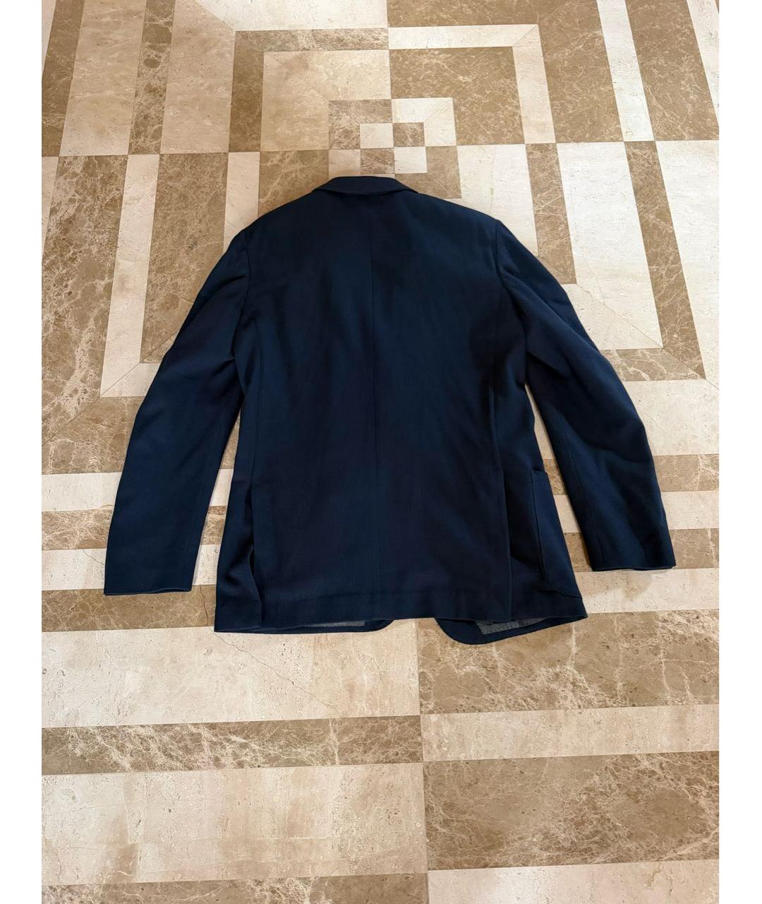 ERMENEGILDO ZEGNA XXX Темно-синий шерстяной пиджак, фото 3