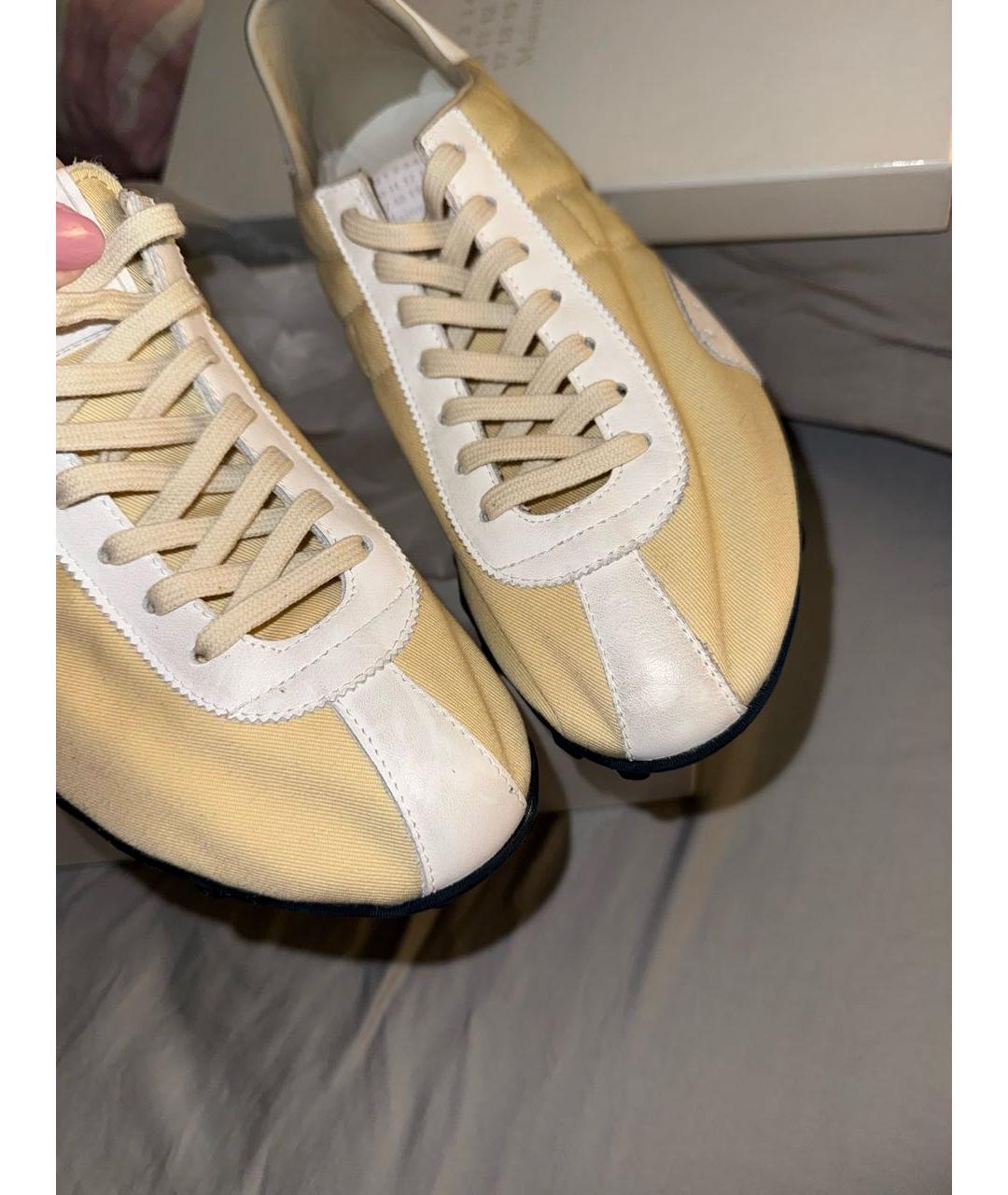 MAISON MARGIELA Бежевые кеды, фото 2