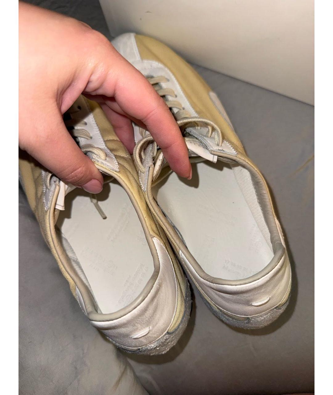 MAISON MARGIELA Бежевые кеды, фото 3