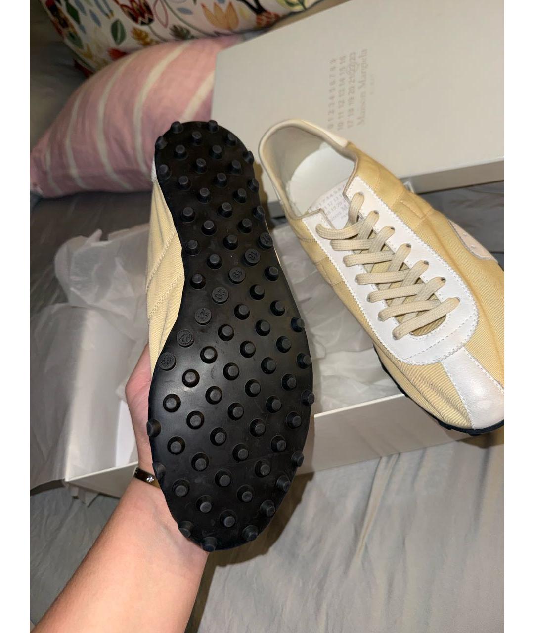 MAISON MARGIELA Бежевые кеды, фото 5