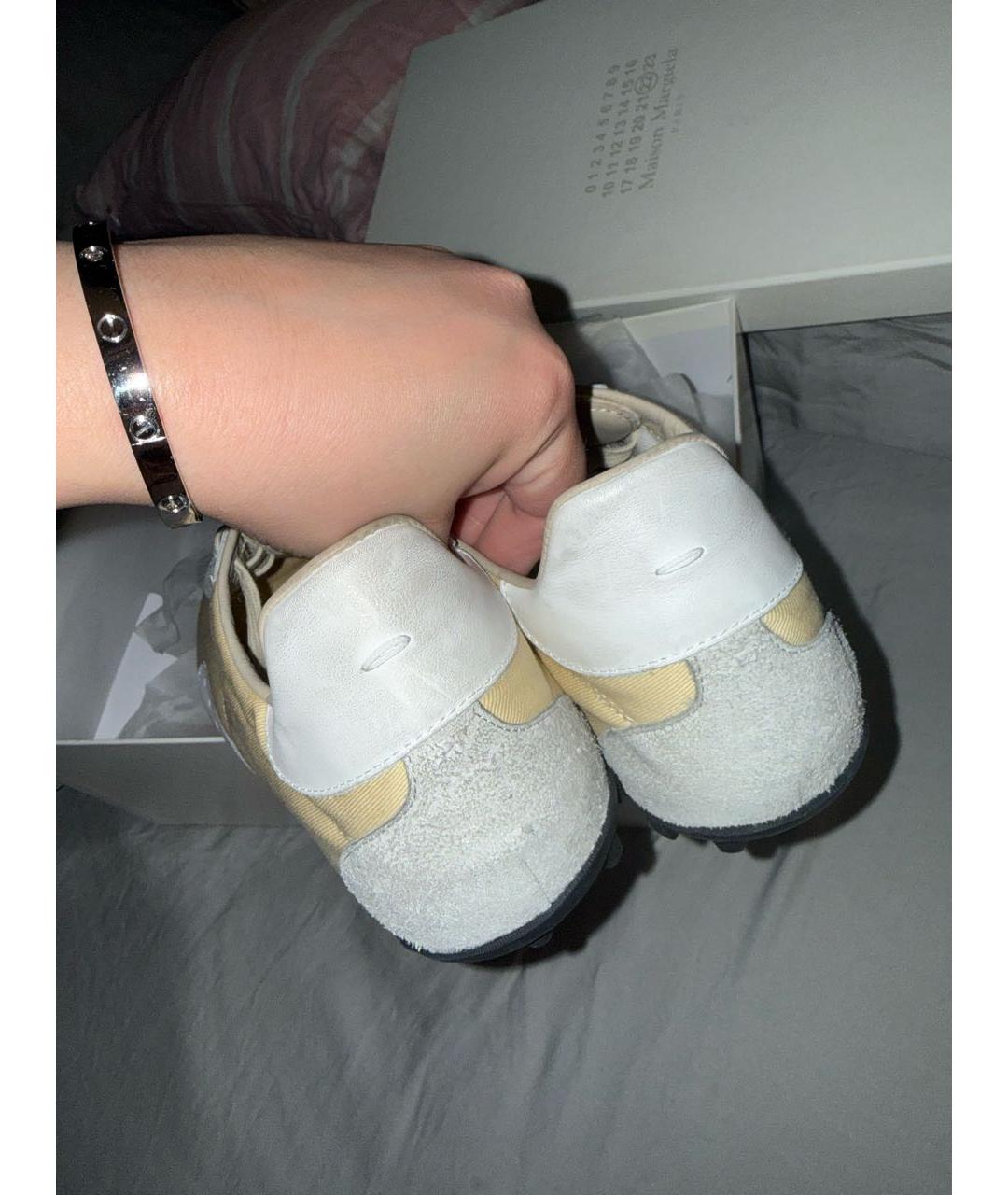 MAISON MARGIELA Бежевые кеды, фото 4