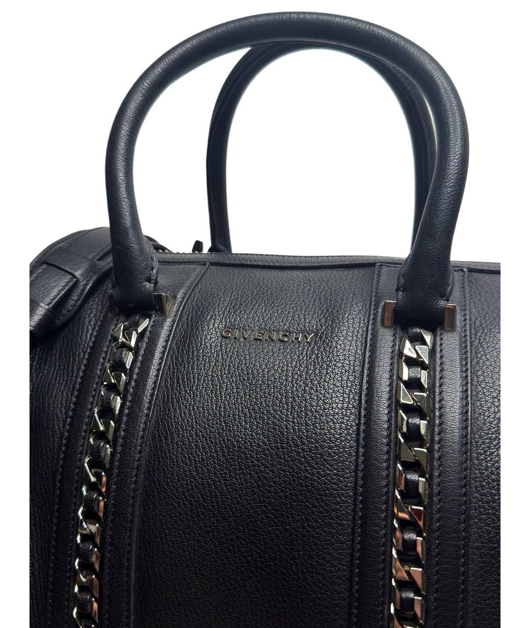 GIVENCHY Черная кожаная сумка с короткими ручками, фото 4