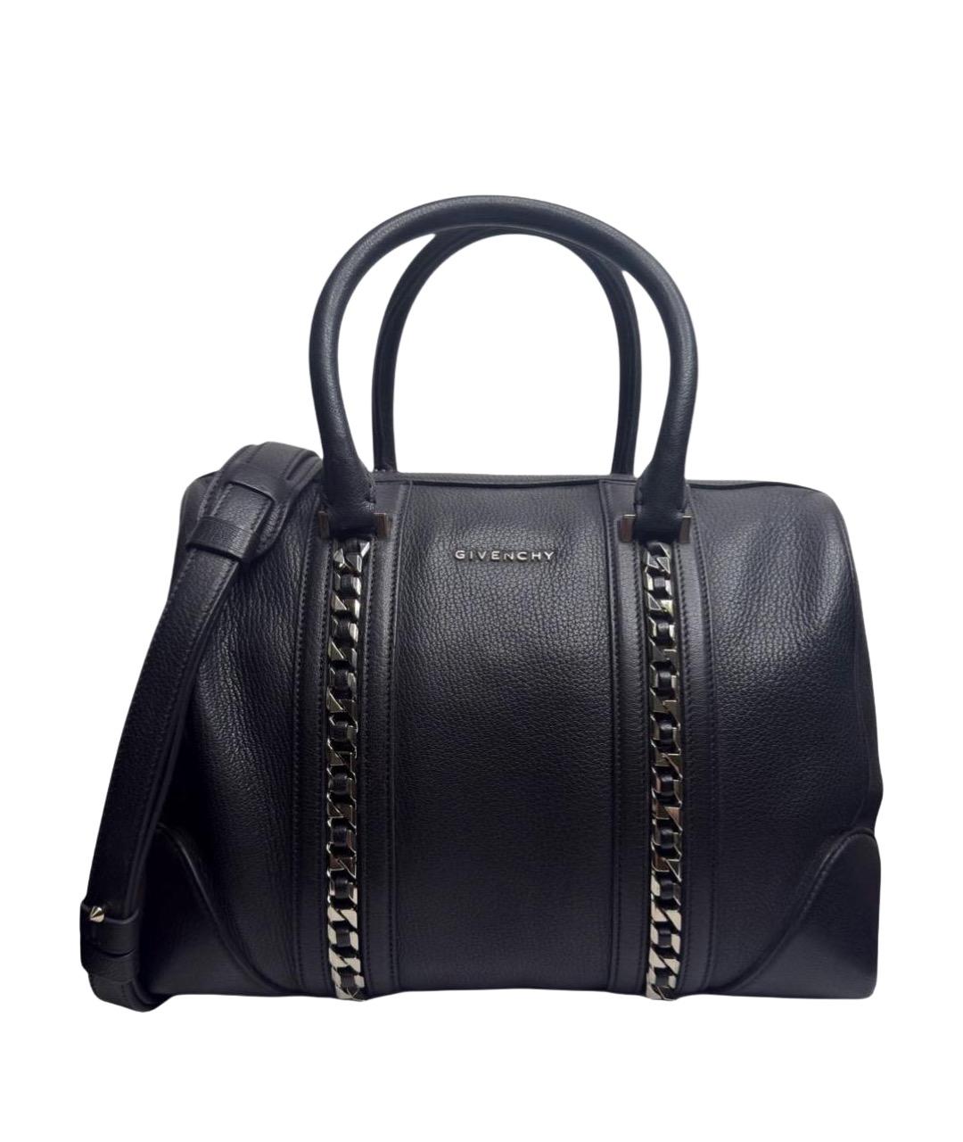 GIVENCHY Черная кожаная сумка с короткими ручками, фото 1