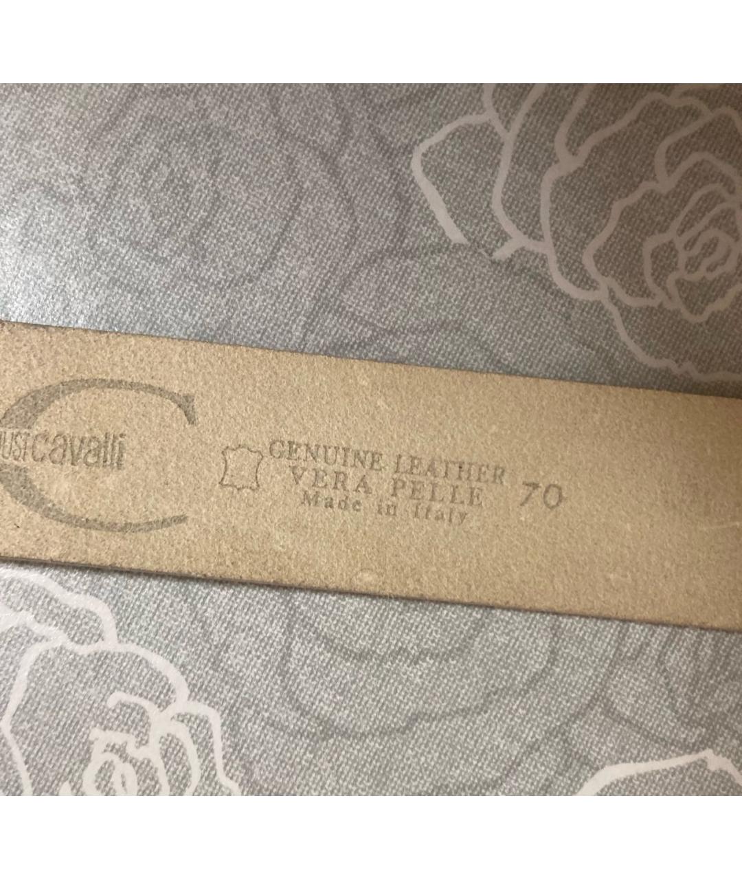 JUST CAVALLI Бежевый кожаный ремень, фото 6