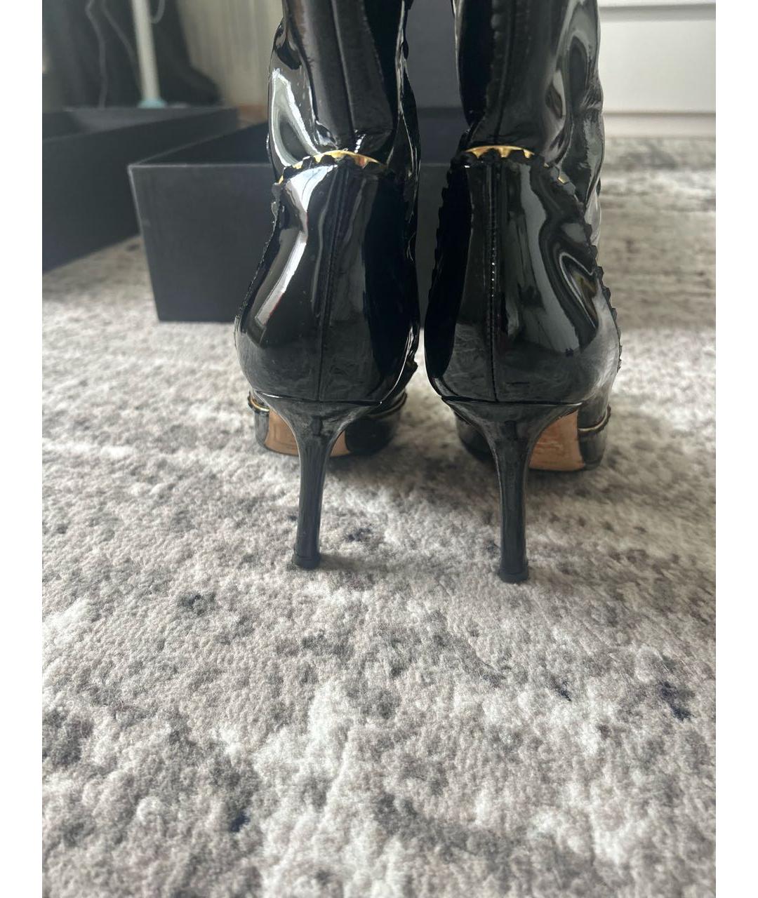 DSQUARED2 Черные сапоги из лакированной кожи, фото 4