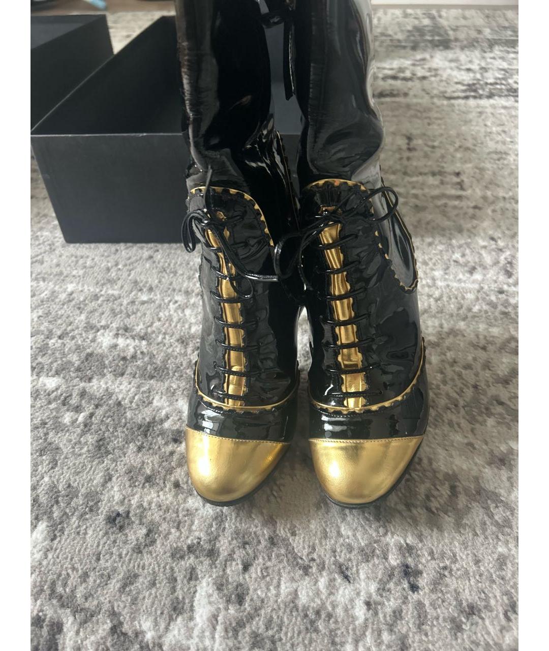 DSQUARED2 Черные сапоги из лакированной кожи, фото 2