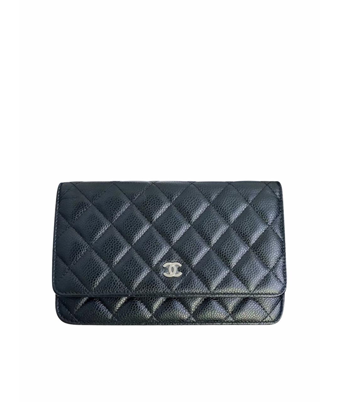 CHANEL Черная кожаная сумка через плечо, фото 1