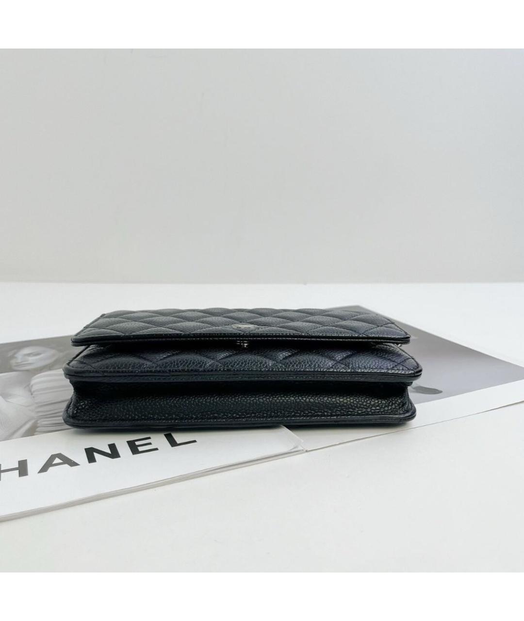 CHANEL Черная кожаная сумка через плечо, фото 3