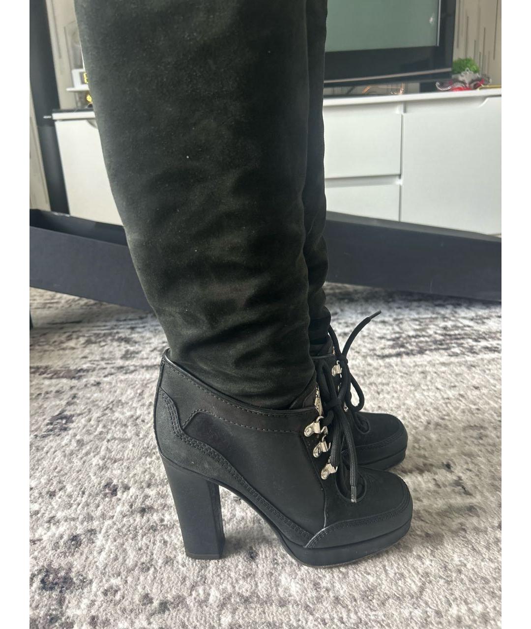 DSQUARED2 Черные замшевые сапоги, фото 5