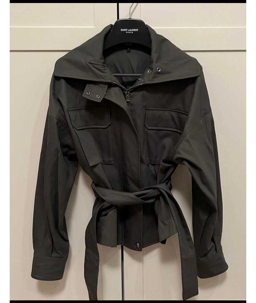 THEORY Хаки хлопковый тренч/плащ, фото 2