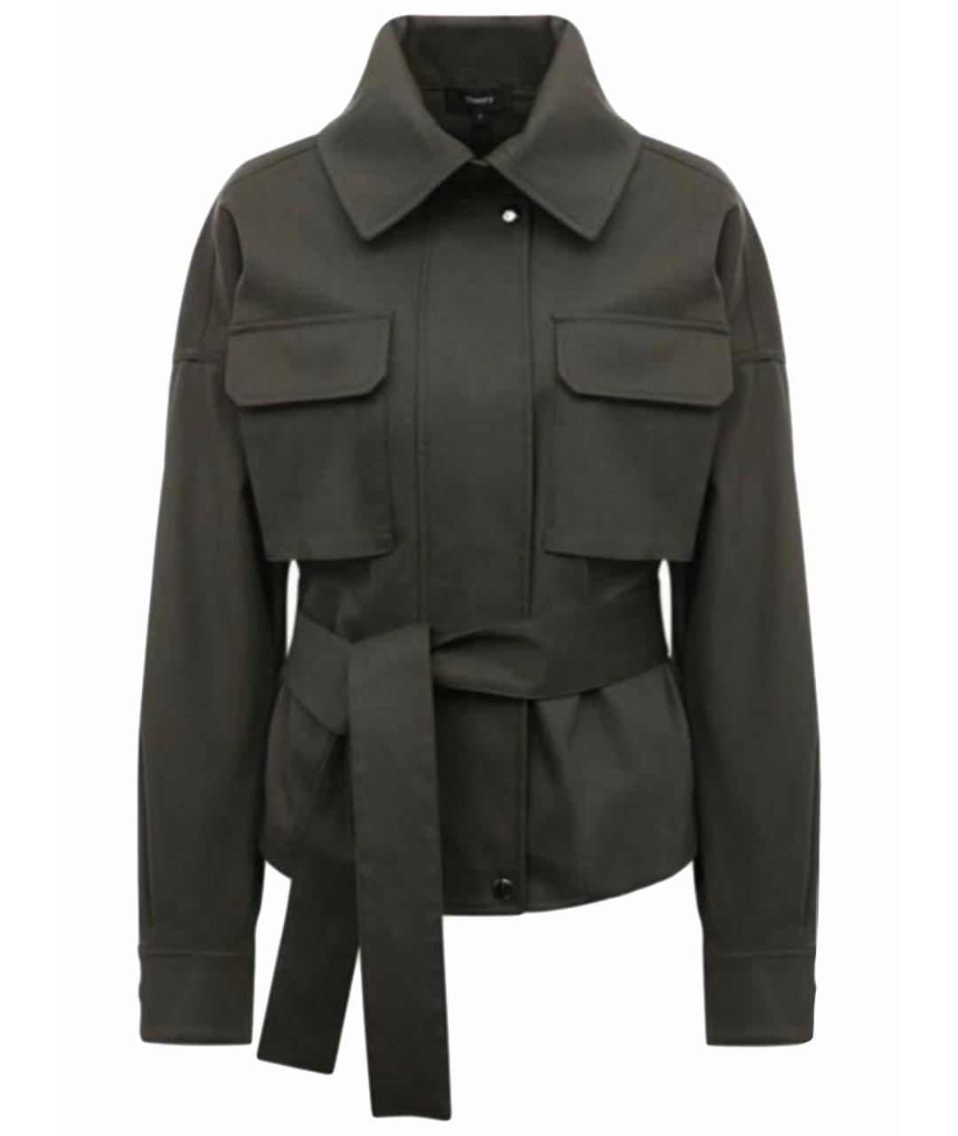 THEORY Хаки хлопковый тренч/плащ, фото 1