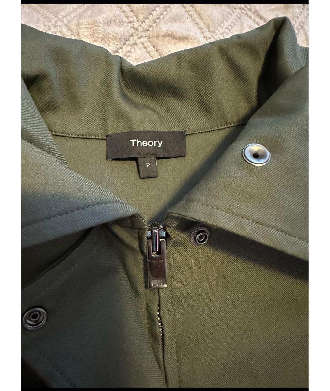 THEORY Хаки хлопковый тренч/плащ, фото 6