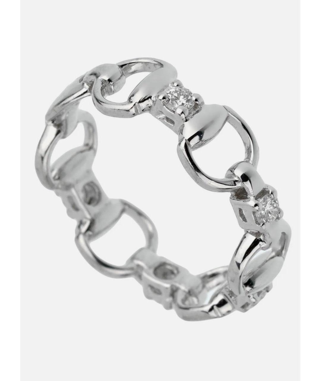 GUCCI Серебряное кольцо из белого золота, фото 5