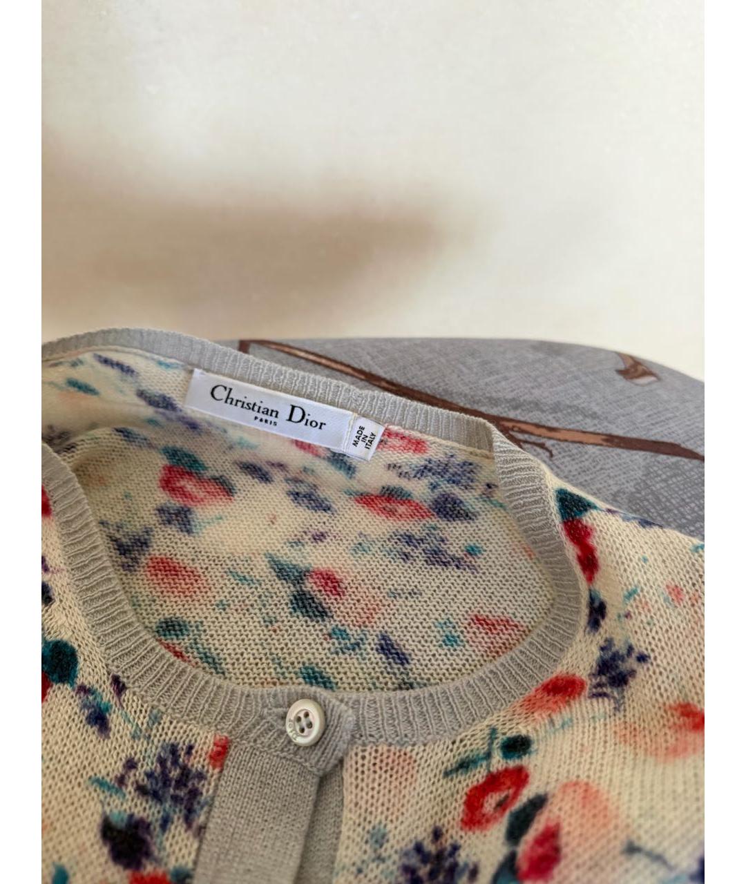 CHRISTIAN DIOR Мульти кашемировый кардиган, фото 3