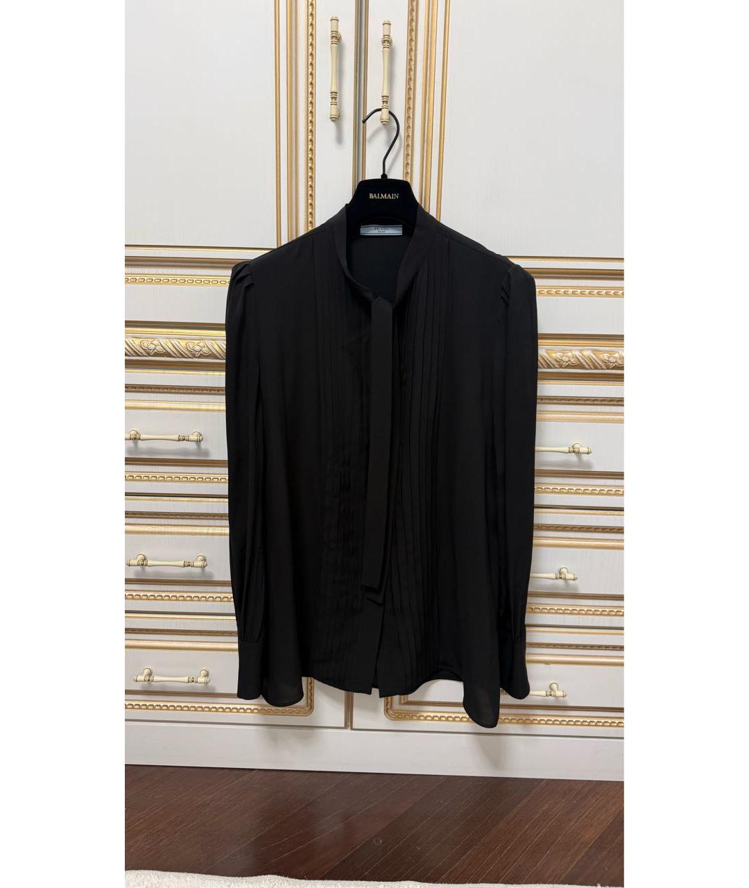 PRADA Черная шелковая блузы, фото 8