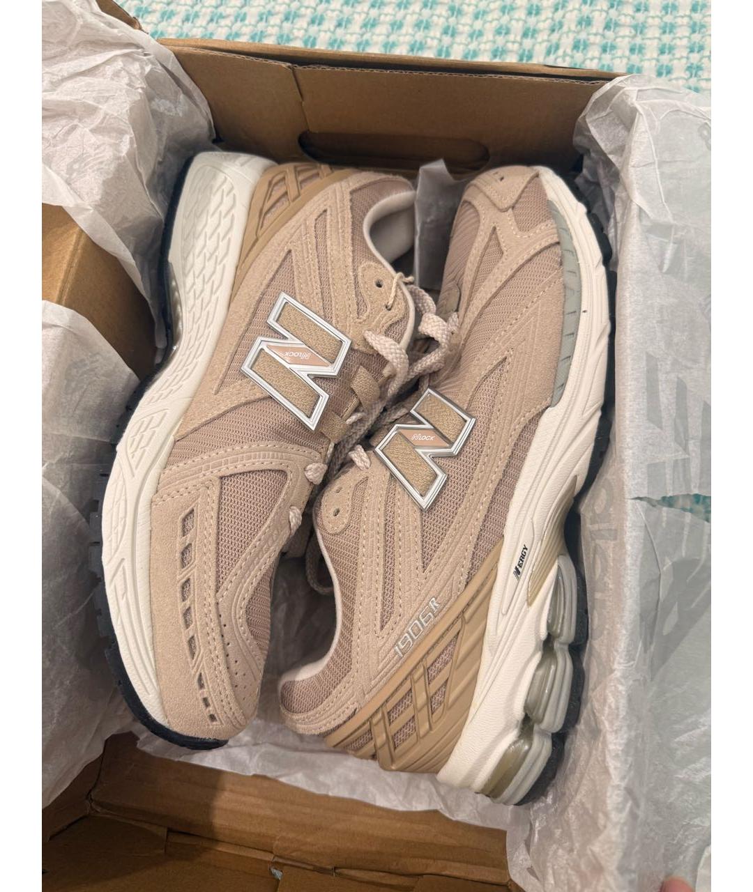 NEW BALANCE Бежевые текстильные кроссовки, фото 2