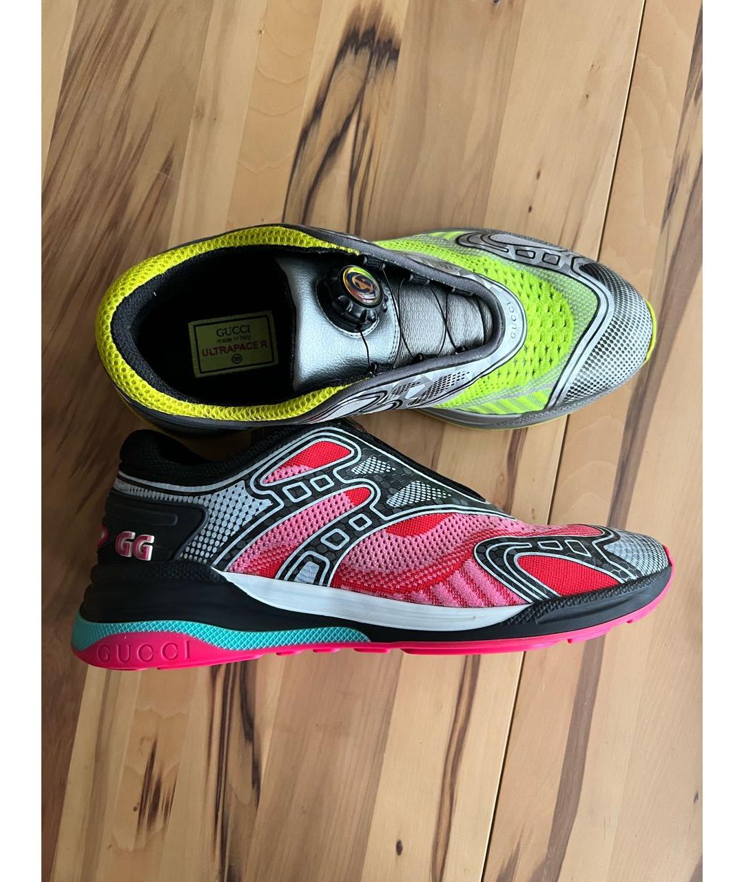 GUCCI Мульти текстильные кроссовки, фото 8