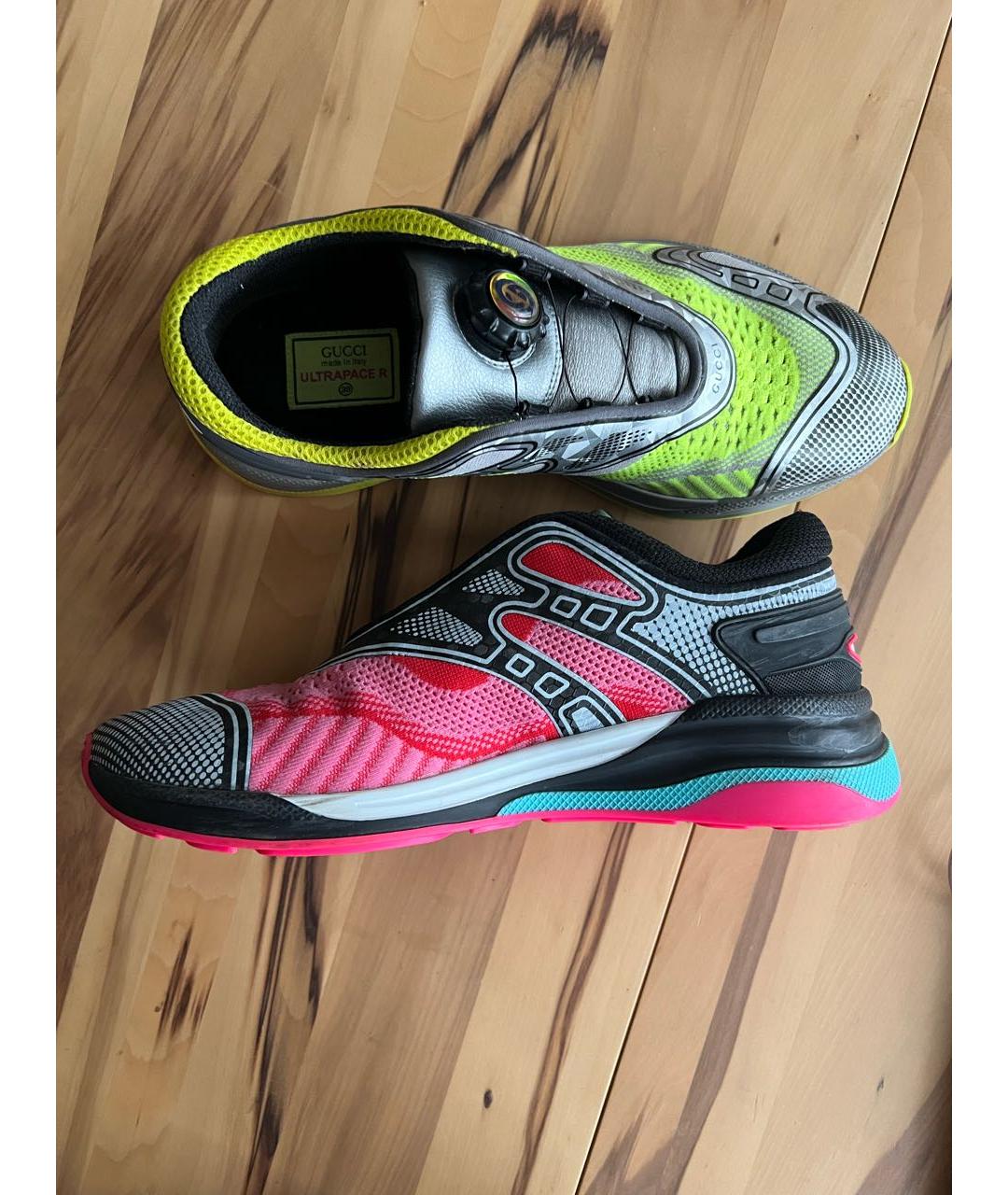 GUCCI Мульти текстильные кроссовки, фото 5