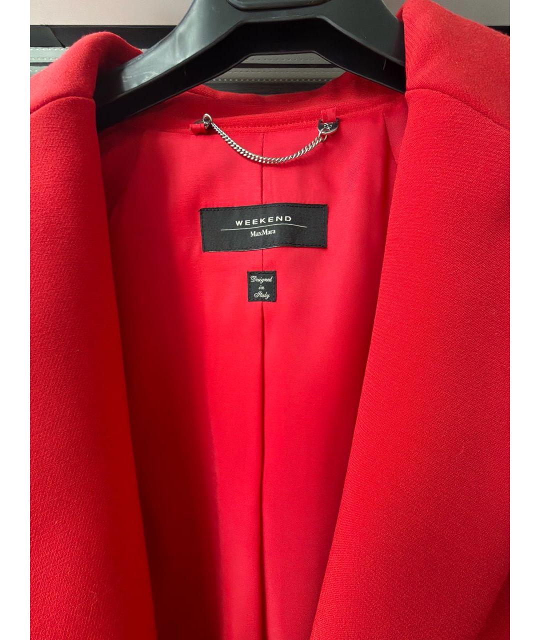 WEEKEND MAX MARA Красный полиэстеровый жакет/пиджак, фото 3