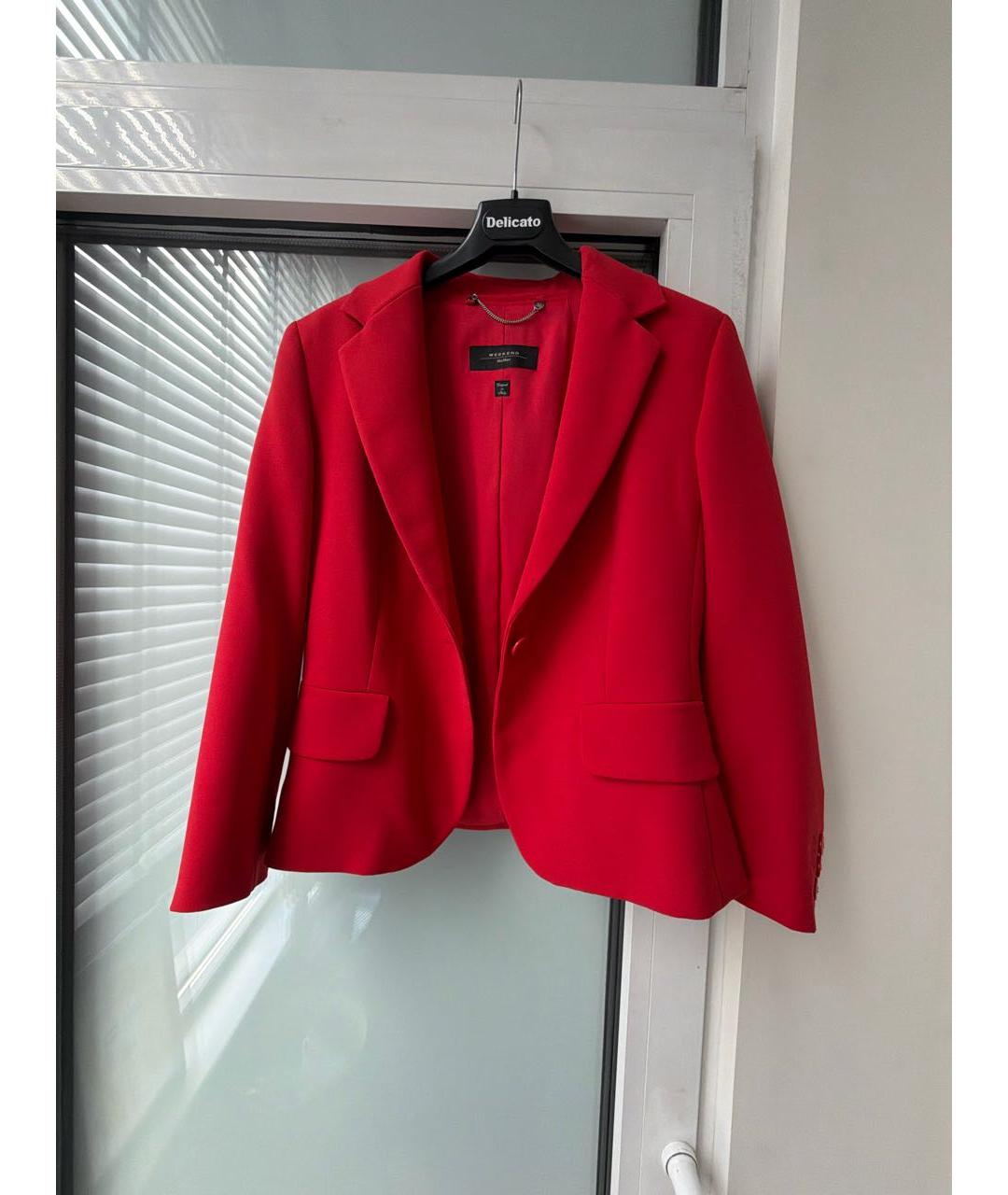 WEEKEND MAX MARA Красный полиэстеровый жакет/пиджак, фото 6