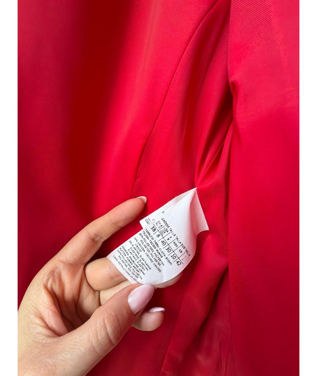 WEEKEND MAX MARA Красный полиэстеровый жакет/пиджак, фото 5