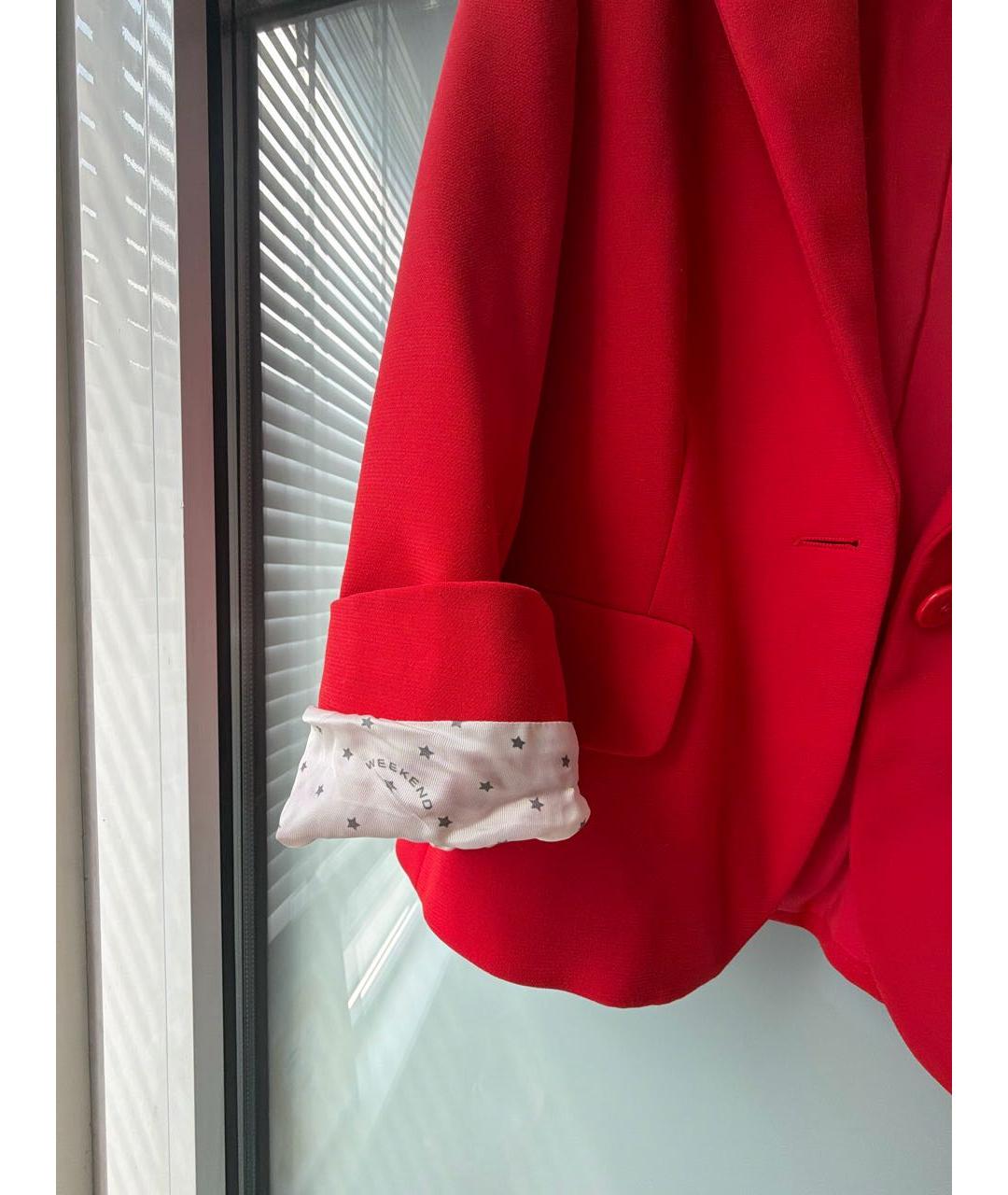 WEEKEND MAX MARA Красный полиэстеровый жакет/пиджак, фото 4