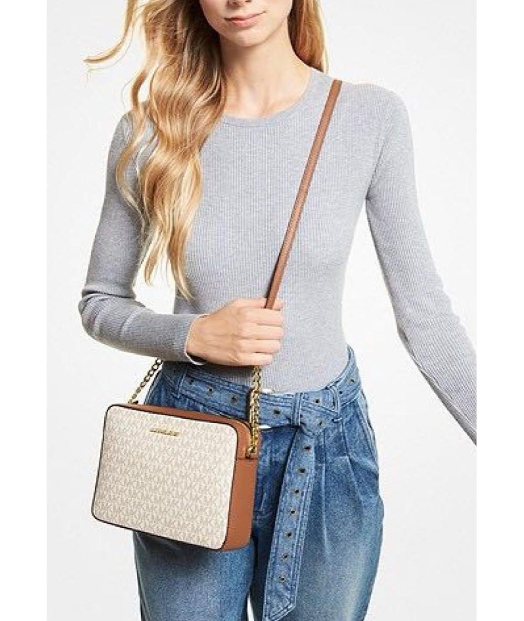 MICHAEL KORS Бежевая сумка через плечо, фото 6