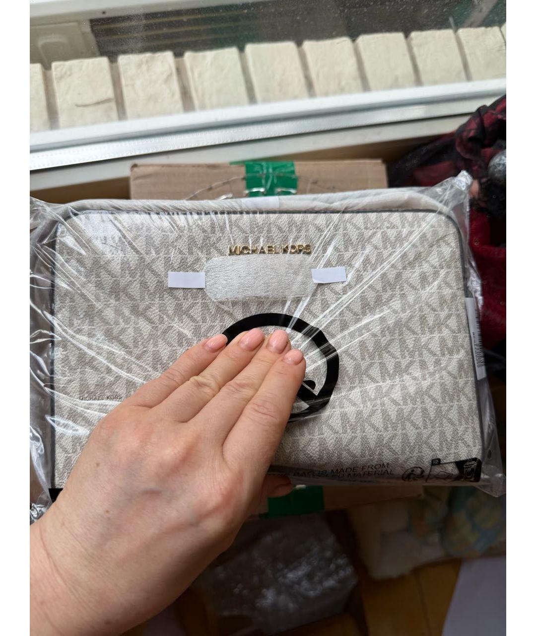 MICHAEL KORS Бежевая сумка через плечо, фото 5