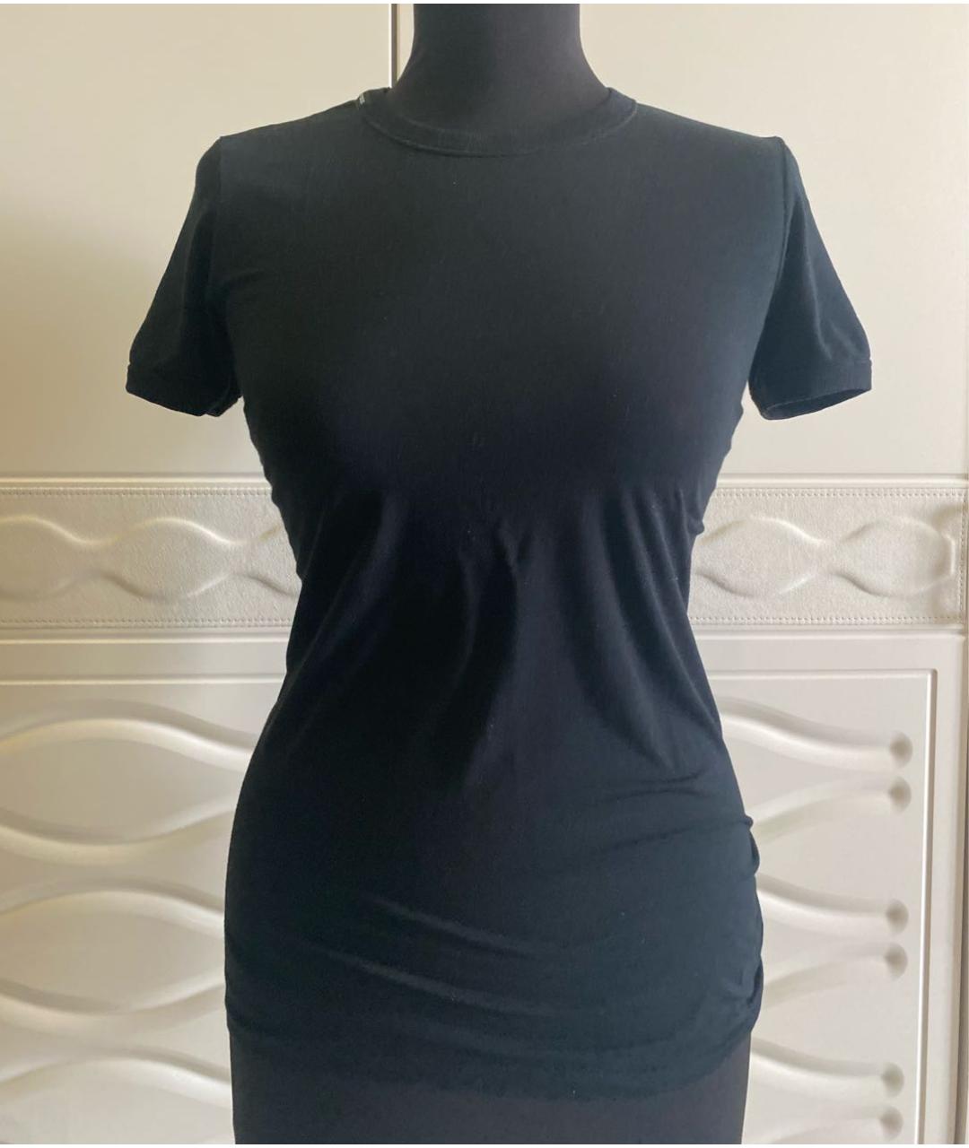 DOLCE&GABBANA Черная хлопковая футболка, фото 5