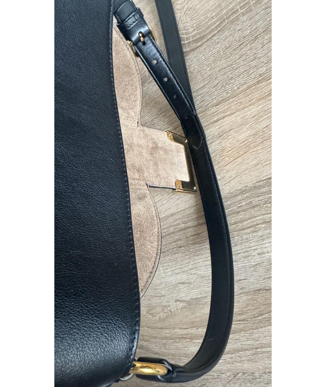 FENDI Черная кожаная сумка через плечо, фото 8