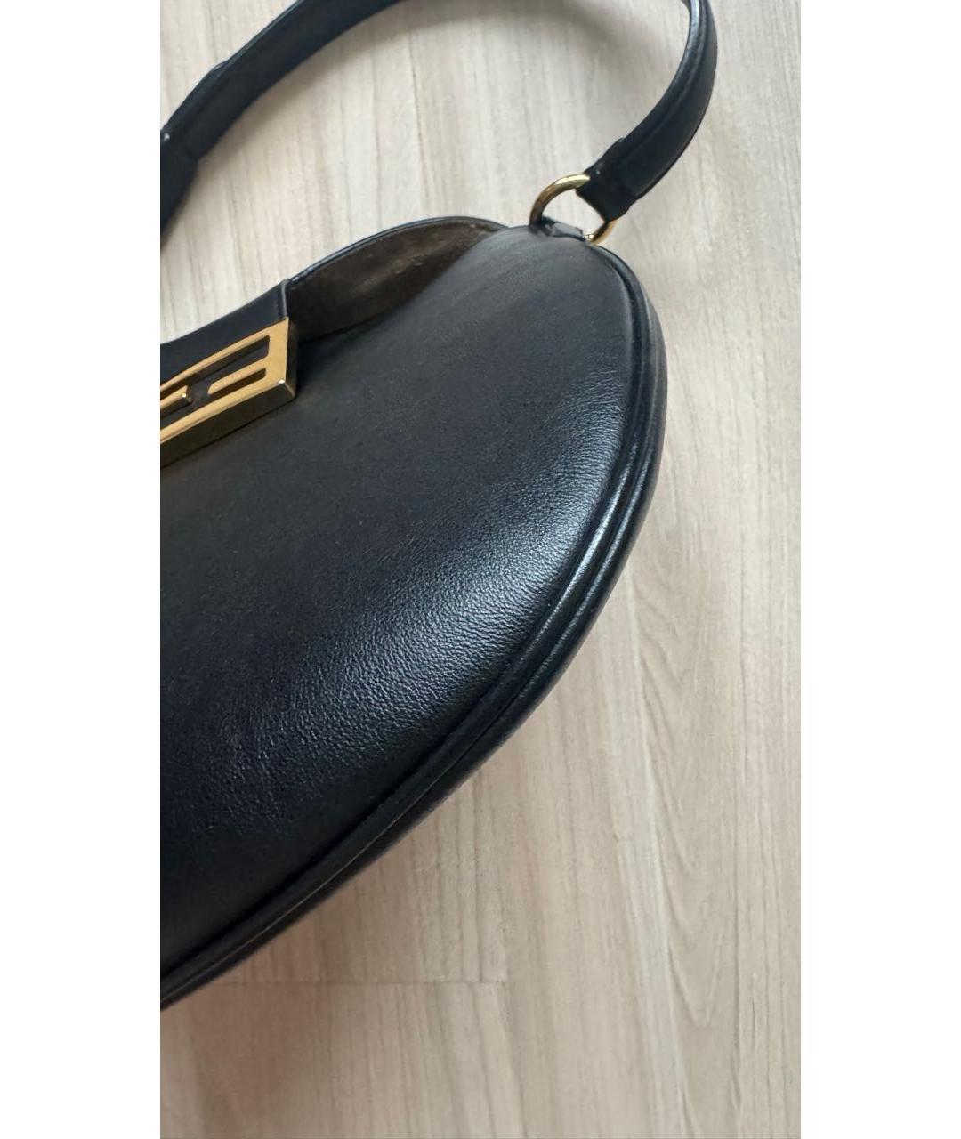 FENDI Черная кожаная сумка через плечо, фото 3