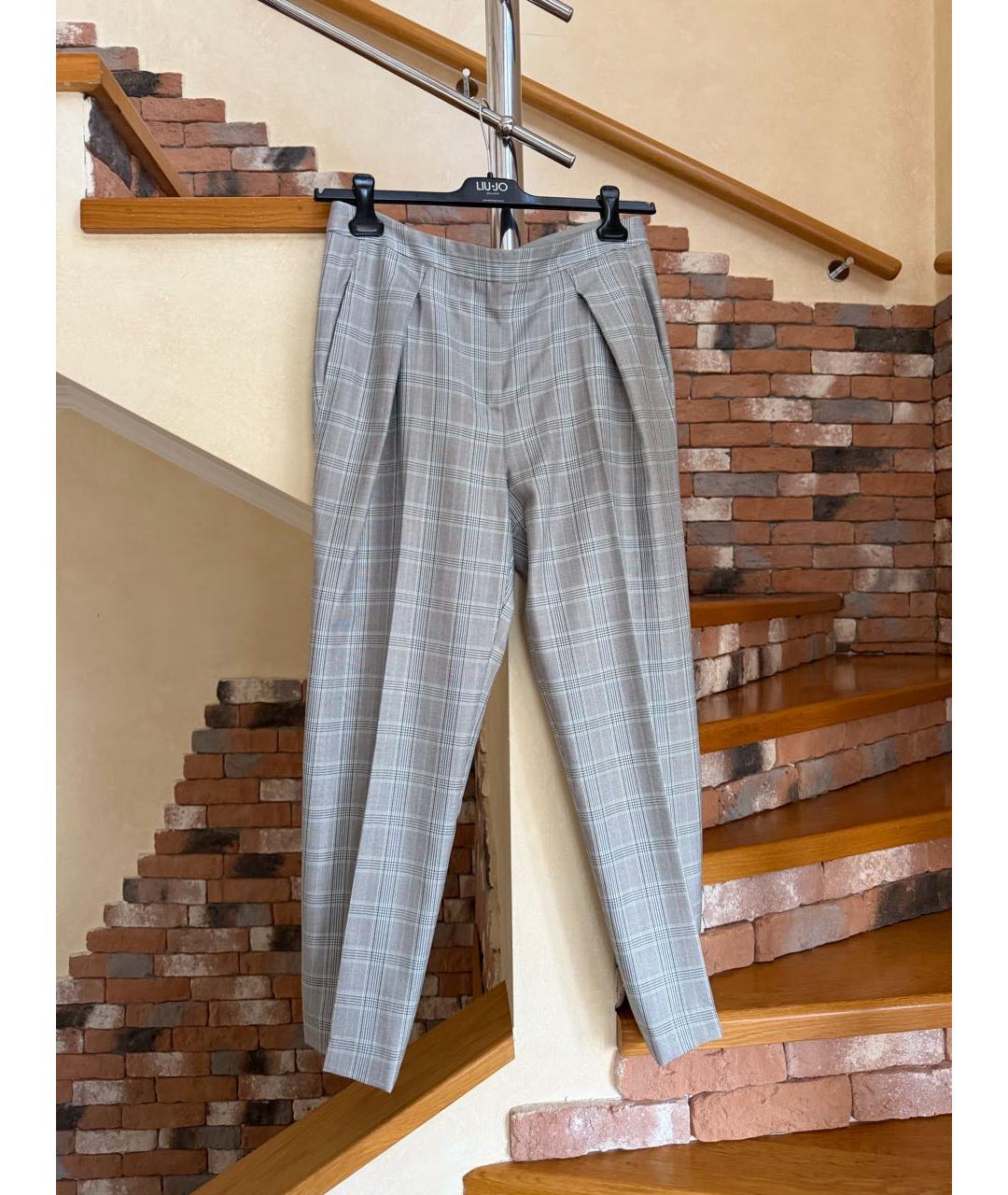 GIORGIO ARMANI Серые прямые брюки, фото 9