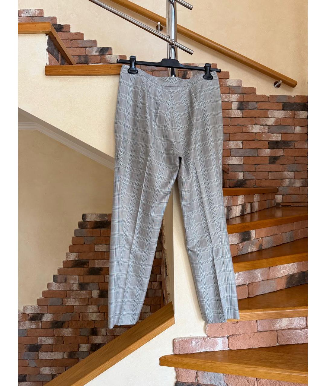 GIORGIO ARMANI Серые прямые брюки, фото 4