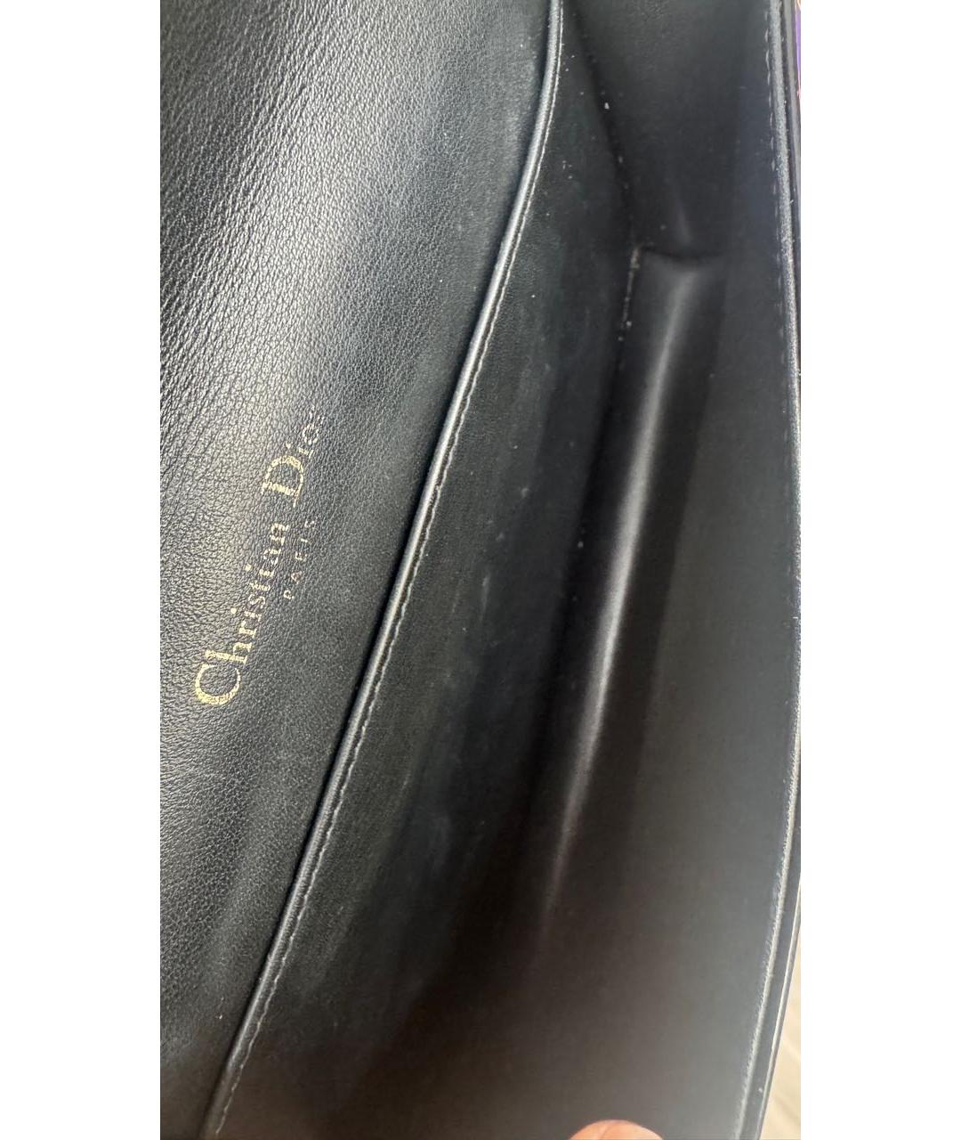 CHRISTIAN DIOR Черная сумка через плечо из лакированной кожи, фото 7
