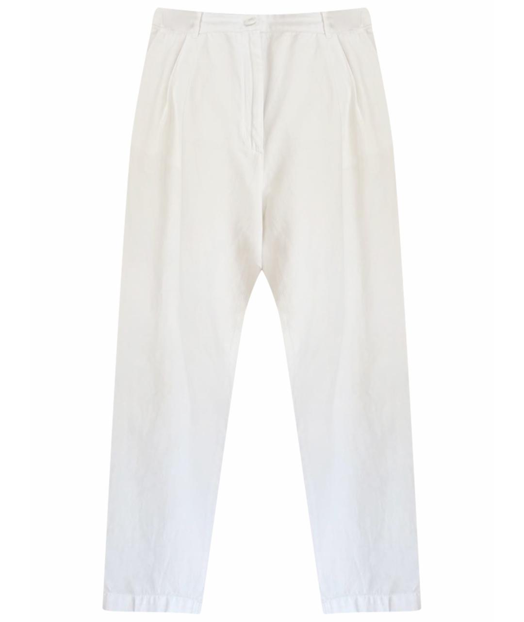 DOLCE&GABBANA Белые прямые брюки, фото 1