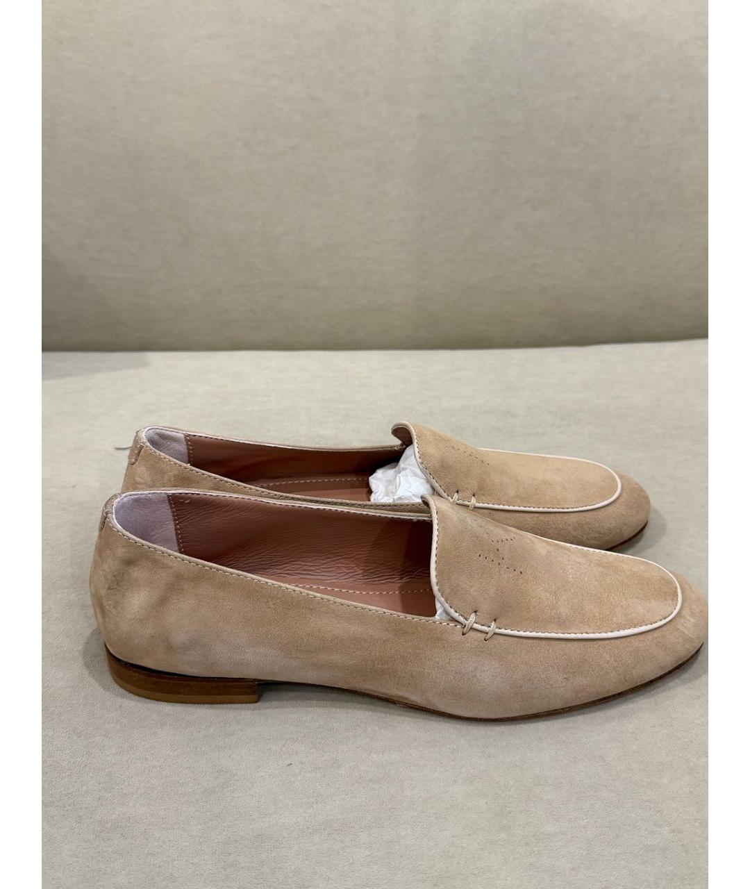 KITON Бежевые замшевые лоферы, фото 6