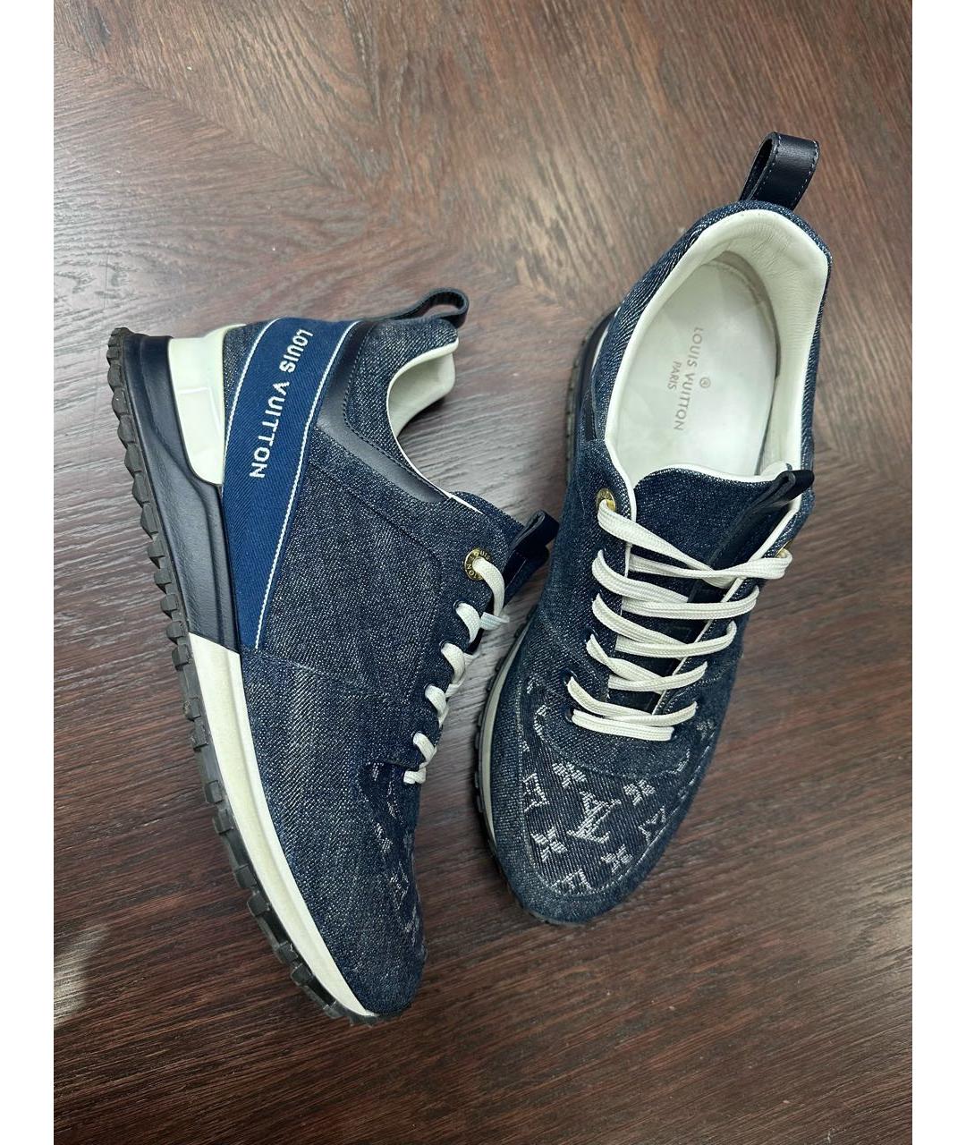 LOUIS VUITTON Синие текстильные кроссовки, фото 6