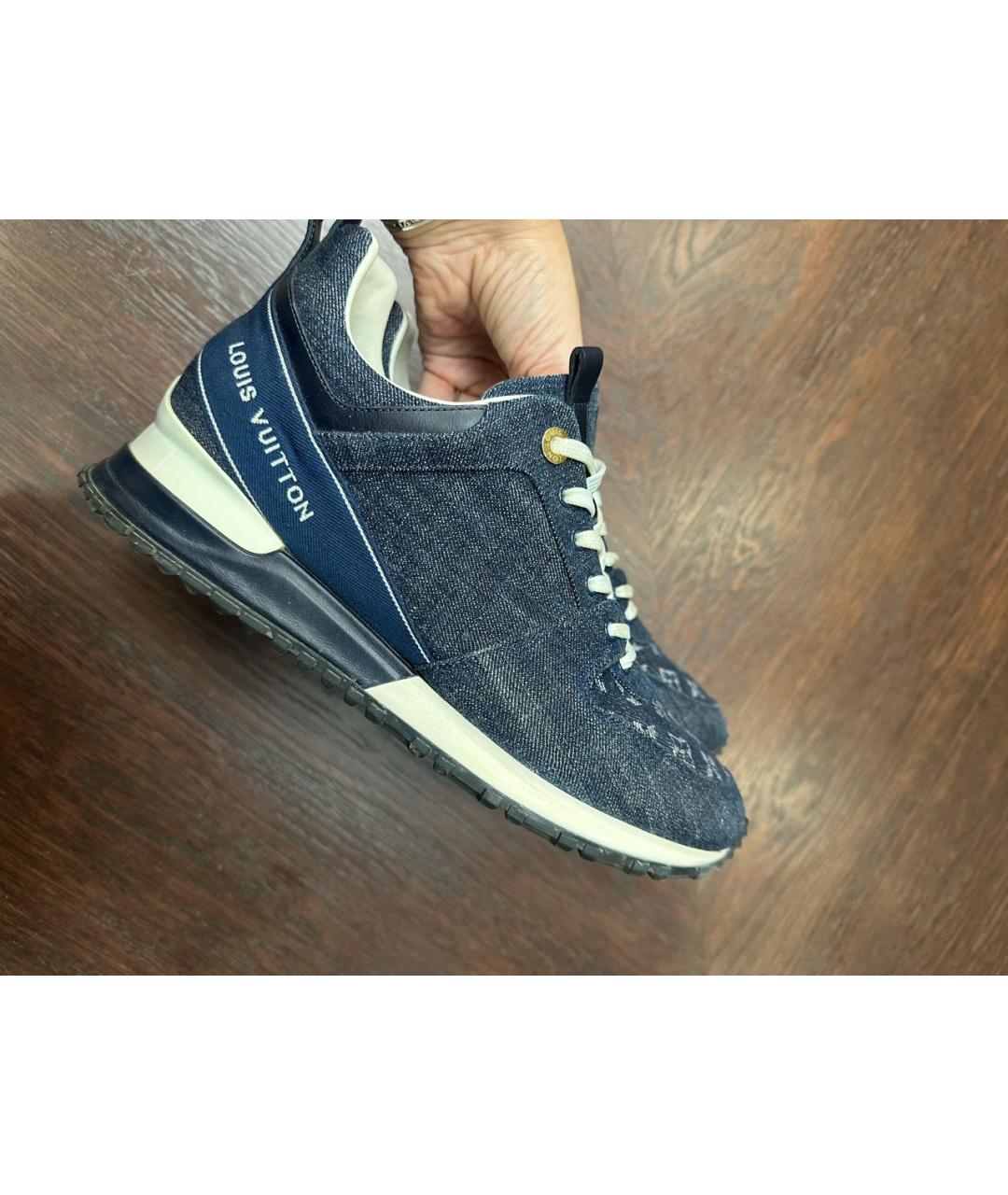 LOUIS VUITTON Синие текстильные кроссовки, фото 5